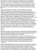 Cover page: Disturbances of the Perioperative Microbiome Across Multiple Body Sites in Patients Undergoing Pancreaticoduodenectomy