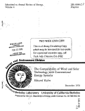 Cover page: THE COMPATABILITY OF WIND AND SOLAR TECHNOLOGY WITH CONVENTIONAL ENERGY SYSTEMS