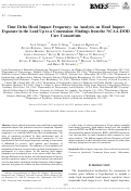 Cover page: Time Delta Head Impact Frequency: An Analysis on Head Impact Exposure in the Lead Up to a Concussion: Findings from the NCAA-DOD Care Consortium