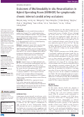 Cover page: Outcomes of Multimodality In situ Recanalization in Hybrid Operating Room (MIRHOR) for symptomatic chronic internal carotid artery occlusions