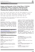 Cover page: Design and Rationale of the Global Phase 3 NEURO-TTRansform Study of Antisense Oligonucleotide AKCEA-TTR-LRx (ION-682884-CS3) in Hereditary Transthyretin-Mediated Amyloid Polyneuropathy