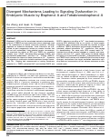 Cover page: Divergent Mechanisms Leading to Signaling Dysfunction in Embryonic Muscle by Bisphenol A and Tetrabromobisphenol A