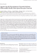 Cover page: Agonist-Specific Recruitment of Arrestin Isoforms Differentially Modify Delta Opioid Receptor Function