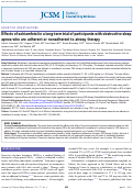 Cover page: Effects of solriamfetol in a long-term trial of participants with obstructive sleep apnea who are adherent or nonadherent to airway therapy.