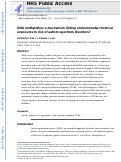 Cover page: DNA methylation: a mechanism linking environmental chemical exposures to risk of autism spectrum disorders?