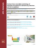 Cover page: Contact-free reversible switching of improper ferroelectric domains by electron and ion irradiation