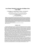 Cover page: Laser-PlasmaWakefield Acceleration with Higher Order Laser Modes