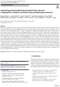 Cover page: A physiology-based mathematical model for the selection of appropriate ventilator controls for lung and diaphragm protection.