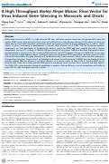 Cover page: A High Throughput Barley Stripe Mosaic Virus Vector for Virus Induced Gene Silencing in Monocots and Dicots