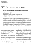 Cover page: Is There Extra Cost of Institutional Care for MS Patients?