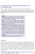 Cover page: Social patterning of cardiovascular and metabolic risk in Colombian adults