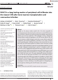 Cover page: MAC2 is a long‐lasting marker of peripheral cell infiltrates into the mouse CNS after bone marrow transplantation and coronavirus infection