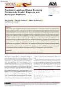 Cover page: Psychiatric Labels and Status: Exploring Variations by Gender, Diagnosis, and Participant Attributes