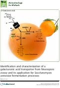 Cover page: Identification and characterization of a galacturonic acid transporter from Neurospora crassa and its application for Saccharomyces cerevisiae fermentation processes