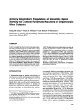 Cover page: Activity-dependent regulation of dendritic spine density on cortical pyramidal neurons in organotypic slice cultures.