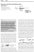 Cover page: Homoserine and Threonine Peptide Assembly