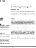 Cover page: Remotely Sensed Data Informs Red List Evaluations and Conservation Priorities in Southeast Asia