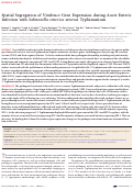 Cover page: Spatial Segregation of Virulence Gene Expression during Acute Enteric Infection with Salmonella enterica serovar Typhimurium