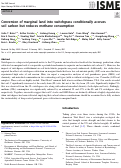 Cover page: Conversion of marginal land into switchgrass conditionally accrues soil carbon but reduces methane consumption