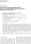 Cover page: Effect of Edge-Preserving Adaptive Image Filter on Low-Contrast Detectability in CT Systems: Application of ROC Analysis