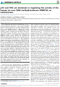 Cover page: p53 and TDG are dominant in regulating the activity of the human de novo DNA methyltransferase DNMT3A on nucleosomes