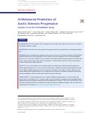 Cover page: AI-Enhanced Prediction of Aortic&nbsp;Stenosis Progression: Insights From the PROGRESSA Study.