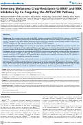 Cover page: Reversing Melanoma Cross-Resistance to BRAF and MEK Inhibitors by Co-Targeting the AKT/mTOR Pathway