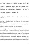 Cover page: One-Pot Synthesis of Copper Sulfide Nanowires/Reduced Graphene Oxide Nanocomposites with Excellent Lithium-Storage Properties as Anode Materials for Lithium-Ion Batteries