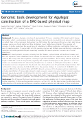 Cover page: Genomic tools development for Aquilegia: construction of a BAC-based physical map