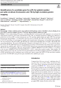 Cover page: Identification of a candidate gene for a QTL for spikelet number per spike on wheat chromosome arm 7AL by high-resolution genetic mapping