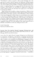 Cover page: Lessons from Fort Apache: Beyond Language Endangerment and Maintenance. By M. Eleanor Nevins.