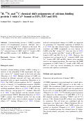 Cover page: 1H, 15N, and 13C chemical shift assignments of calcium-binding protein 1 with Ca2+ bound at EF1, EF3 and EF4