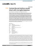 Cover page: Cortical diurnal rhythms remain intact with microglial depletion