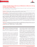 Cover page: Timing of Postdischarge Follow‐Up and Medication Adherence Among Patients With Heart Failure