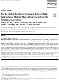 Cover page: The Declining Residency Applicant Pool: A Multi-Institutional Medical Student Survey to Identify Precipitating Factors