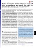 Cover page: Human mesenchymal stromal cells reduce influenza A H5N1-associated acute lung injury in vitro and in vivo