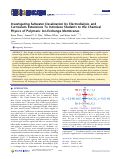 Cover page: Investigating Saltwater Desalination by Electrodialysis and Curriculum Extensions To Introduce Students to the Chemical Physics of Polymeric Ion-Exchange Membranes