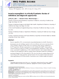 Cover page: Invasive aspergillosis in critically ill patients: Review of definitions and diagnostic approaches