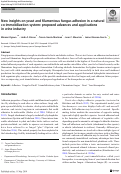 Cover page: New insights on yeast and filamentous fungus adhesion in a natural co-immobilization system: proposed advances and applications in wine industry