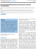 Cover page: Revisiting the Rintala advancement flap for nasal tip reconstruction