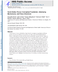 Cover page: Social Safety Theory: Conceptual foundation, underlying mechanisms, and future directions