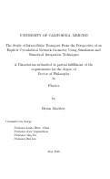 Cover page: The Study of Intracellular Transport From the Perspective of an Explicit Cytoskeletal Network Geometry Using Simulation and Numerical Integration Techniques