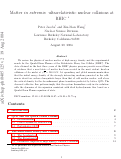 Cover page: Matter in extremis: Ultrarelativistic nuclear collisions at RHIC