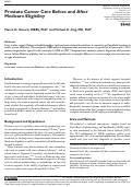 Cover page: Prostate Cancer Care Before and After Medicare Eligibility