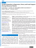 Cover page: Gender Disparities in Depression, Stress, and Social Support Among Glaucoma Patients