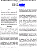 Cover page: The Influence of Writing Experiences on Holistic Processing in Chinese Character Recognition