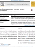 Cover page: Juvenile X-linked retinoschisis responsive to intravitreal corticosteroids