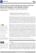 Cover page: Prostate-Specific Antigen Doubling Time Kinetics following Radical Prostatectomy to Guide Need for Treatment Intervention: Validation of Low-Risk Recurrences