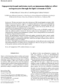 Cover page: Lipoprotein-bound endotoxin exerts an immunomodulatory effect on hepatocytes through the lipid A domain of LPS