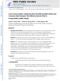 Cover page: Lack of association of plasma factor XI with incident stroke and coronary heart disease: The Atherosclerosis Risk in Communities (ARIC) Study